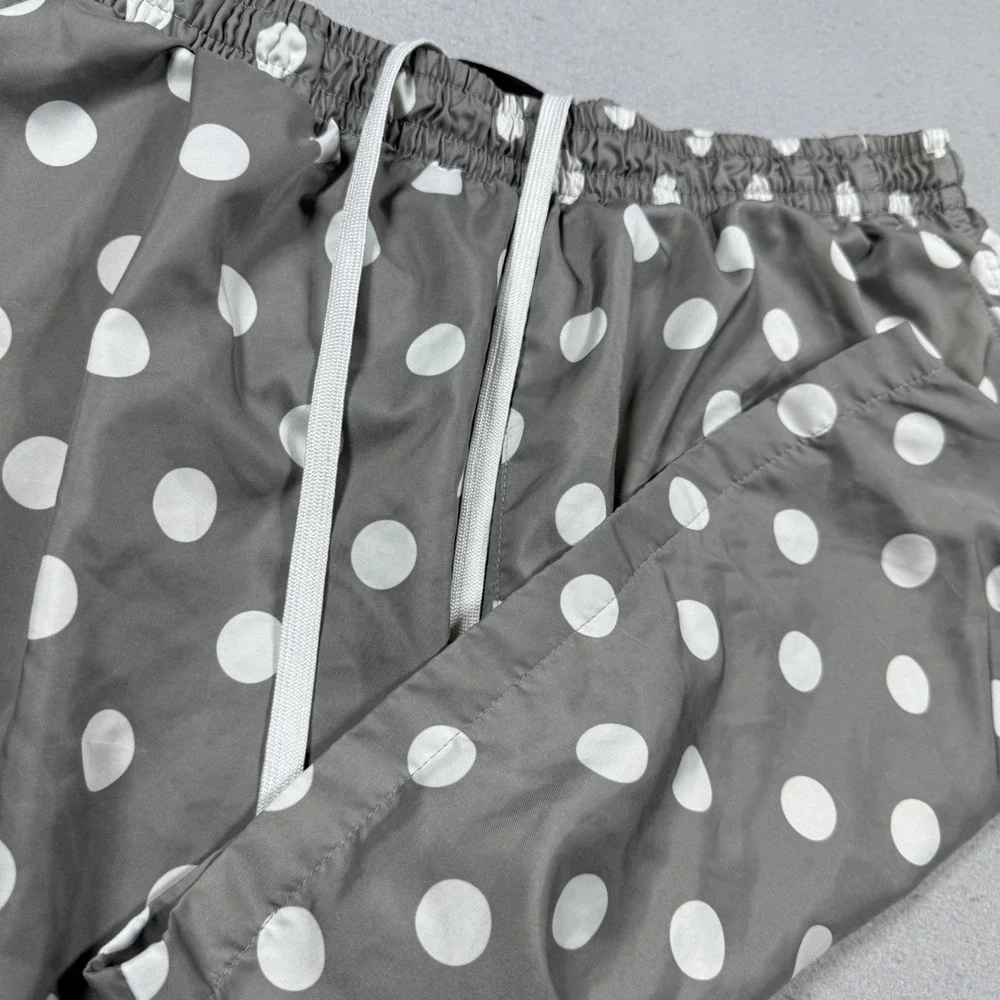 Nike Mens Gray White Polka Dot Just Do It Shorts XXL Mesh Lined Drawstring